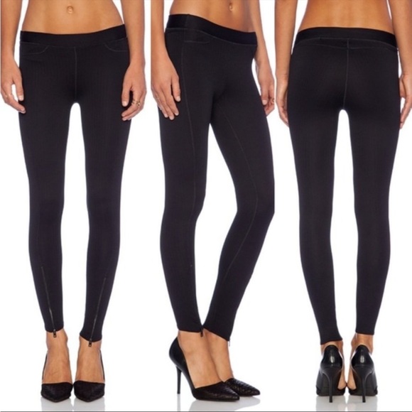 Like New rag & bone Lawson Leggings in Black Chevron EUC - Picture 3 of 11